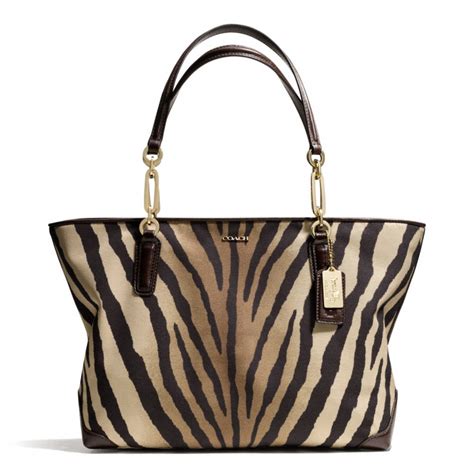 coach zebra print tote.